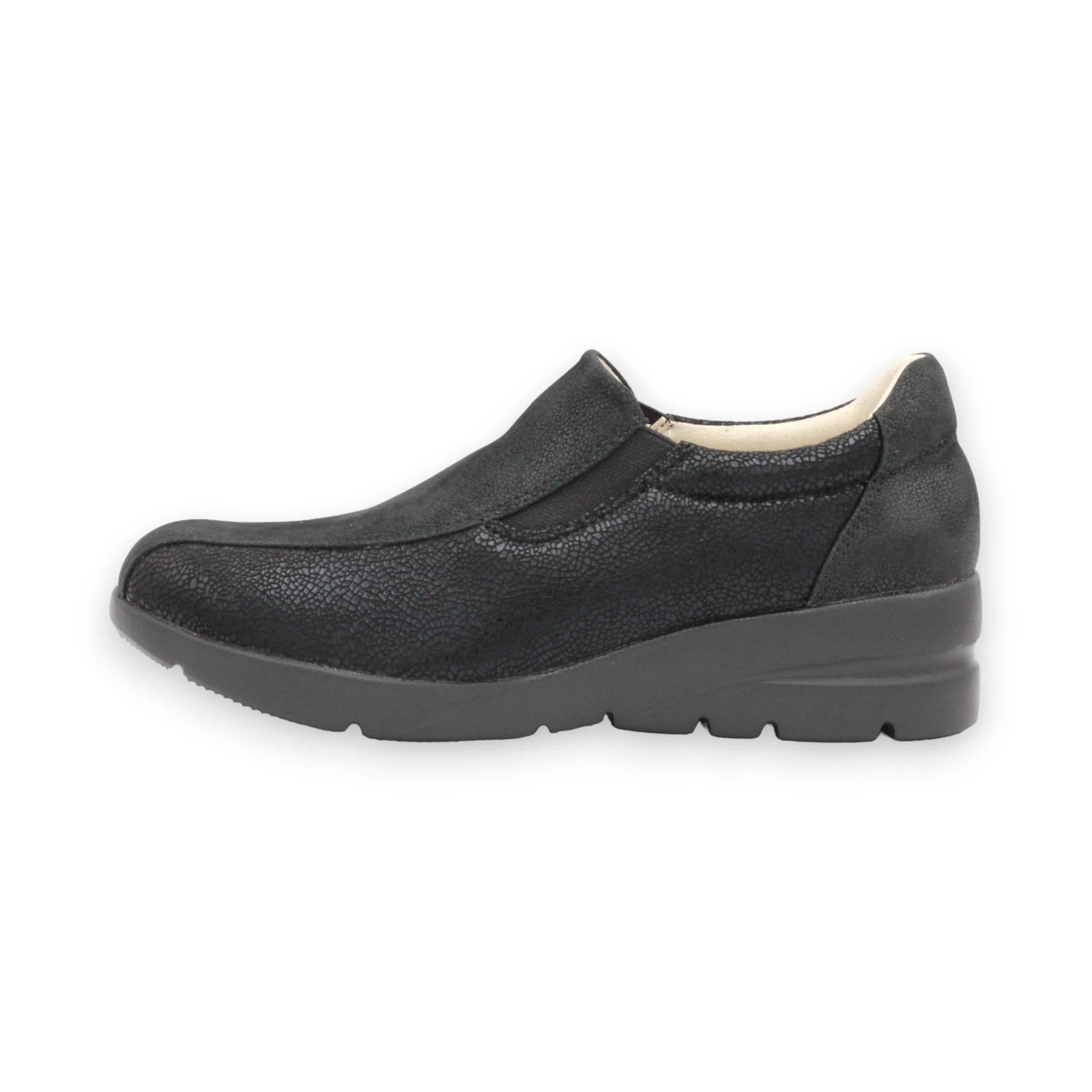 24FW Ultra-Lightweight Women's Slip-ons Shoes with New Material Super Stretch Fabric, Soft Cowhide Leather #FJ128