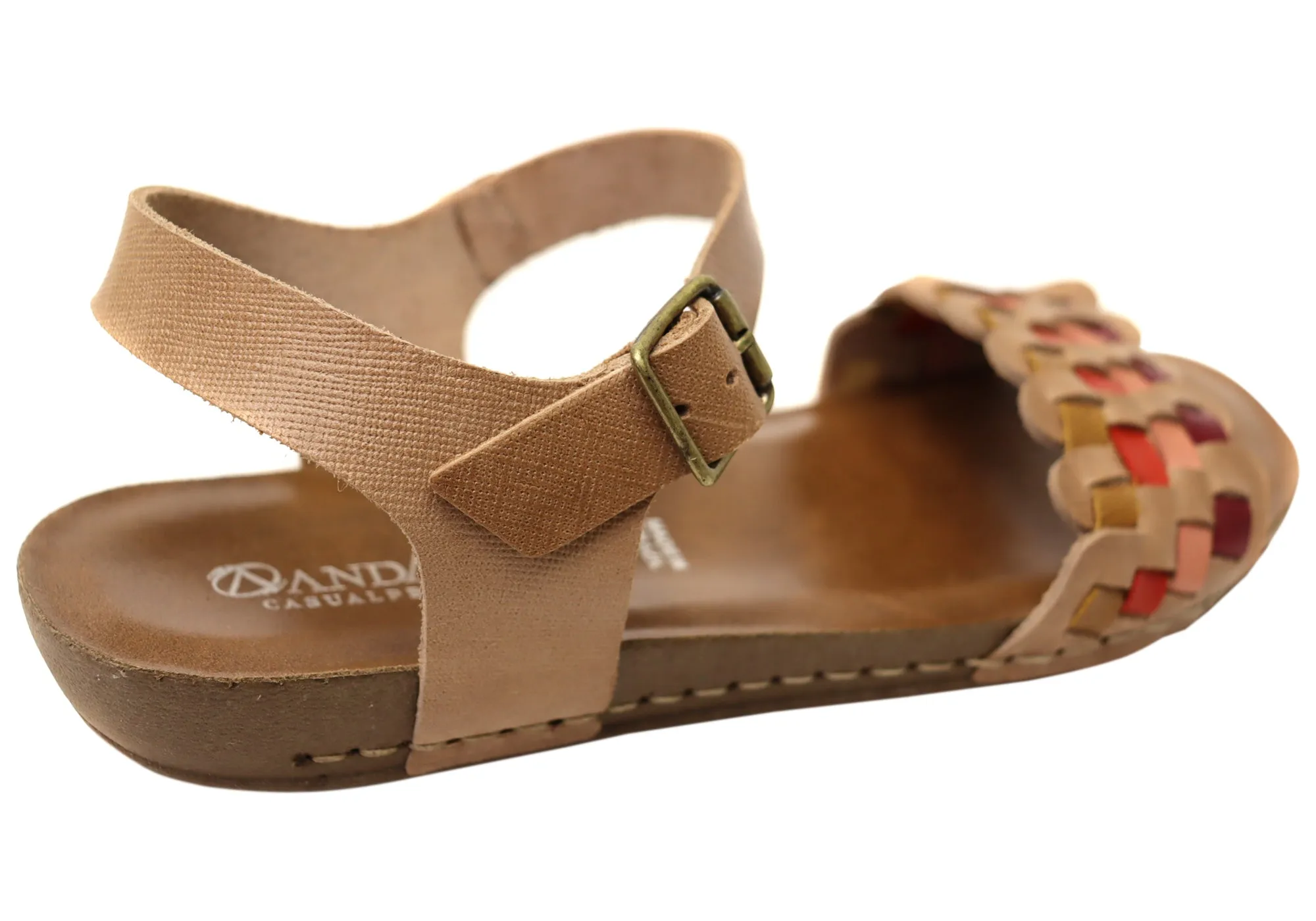 Andacco Mulberry Womens Comfortable Leather Sandals Made In Brazil