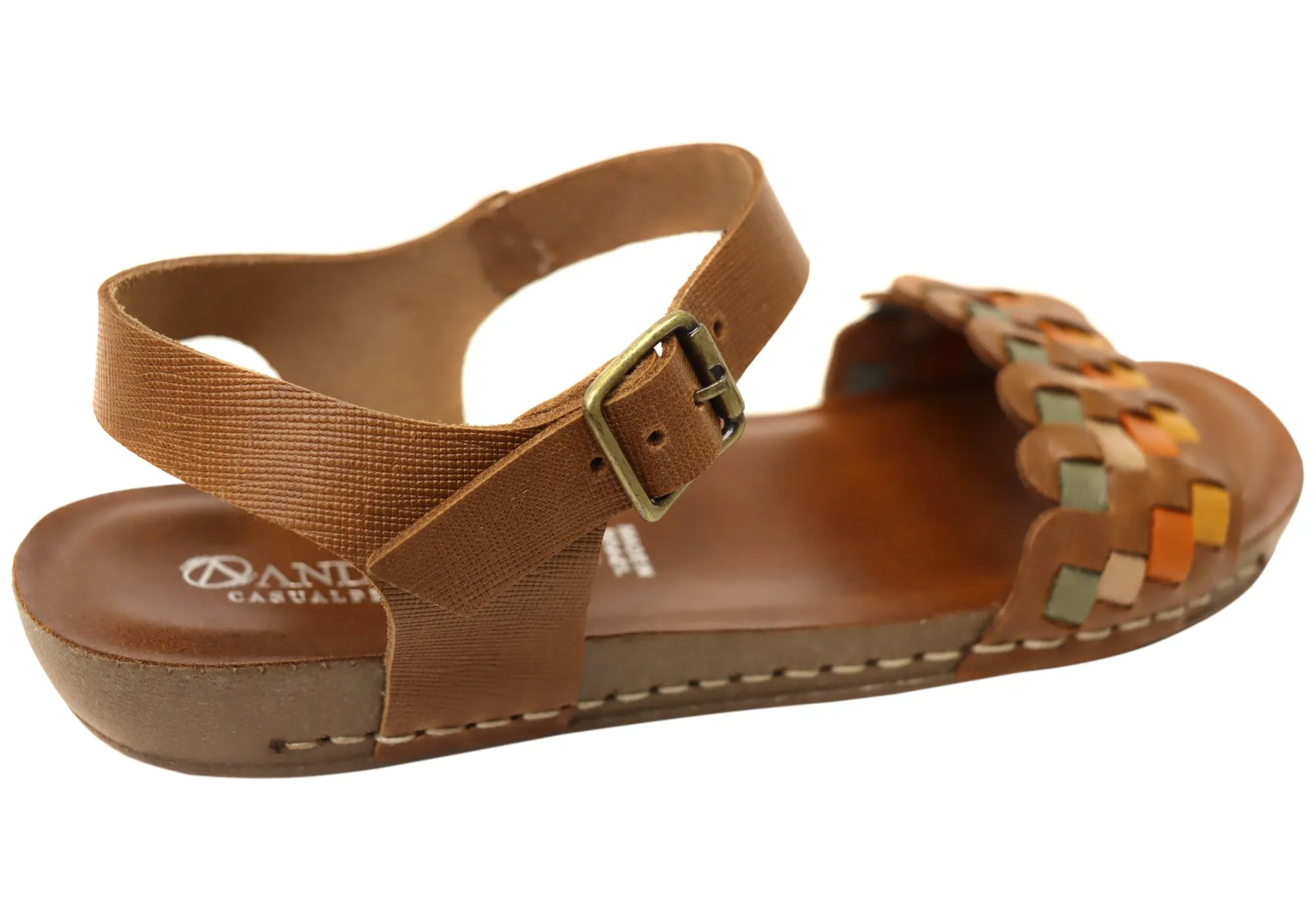 Andacco Mulberry Womens Comfortable Leather Sandals Made In Brazil