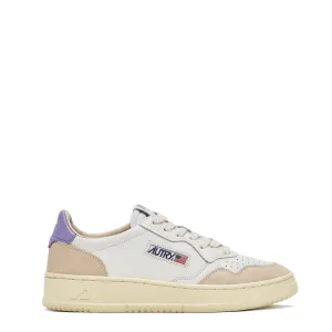 Autry Womens Medalist Low Leather / Suede White / Lavander Trainers