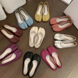 binfenxie  -  2024 Summer New Brand Split Toe Flats Shoes Women Brand Ballerina Soft Ladies Casual Laofer Shoes Moccasins Ladies Shoes Muje