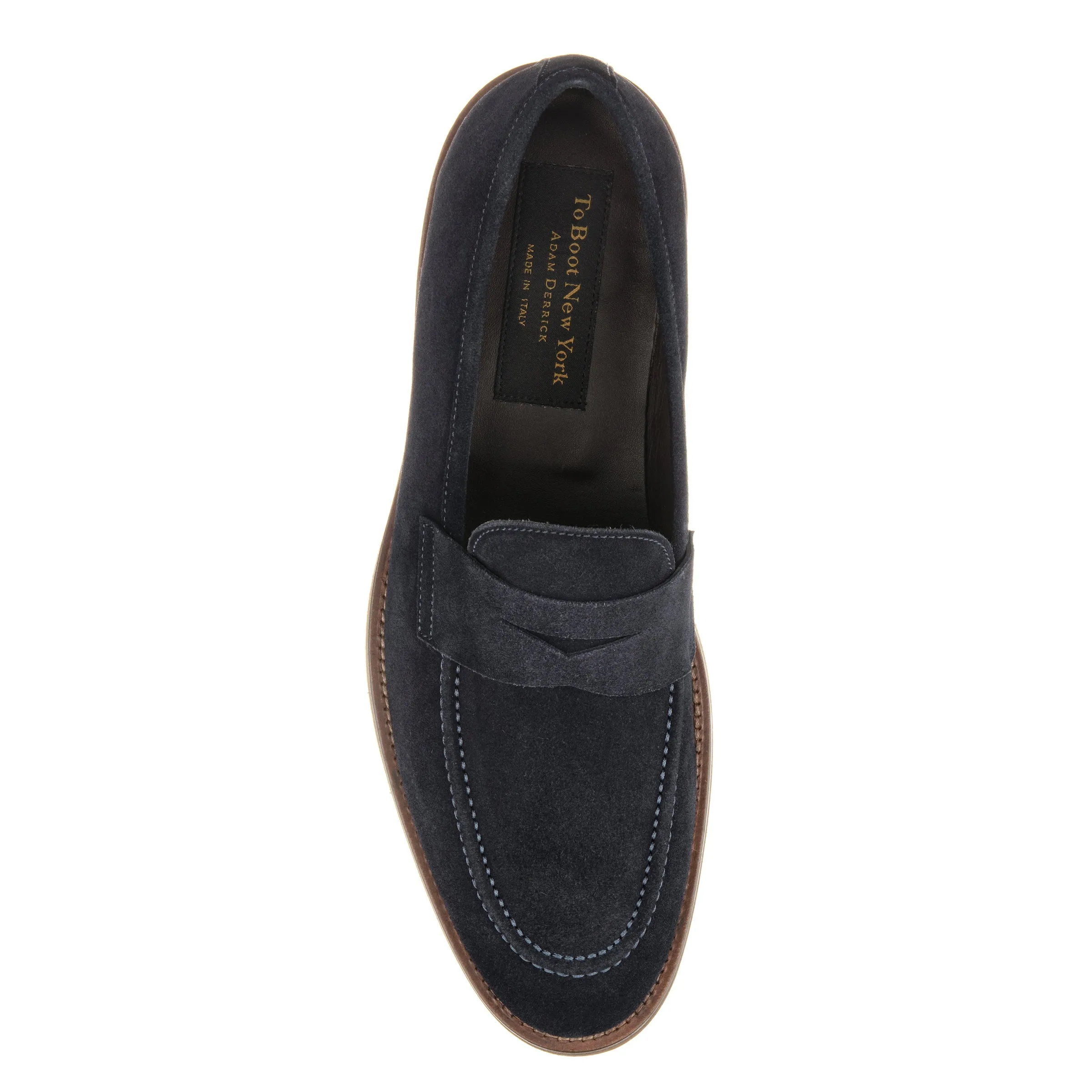 Brady Navy Suede Penny Loafer