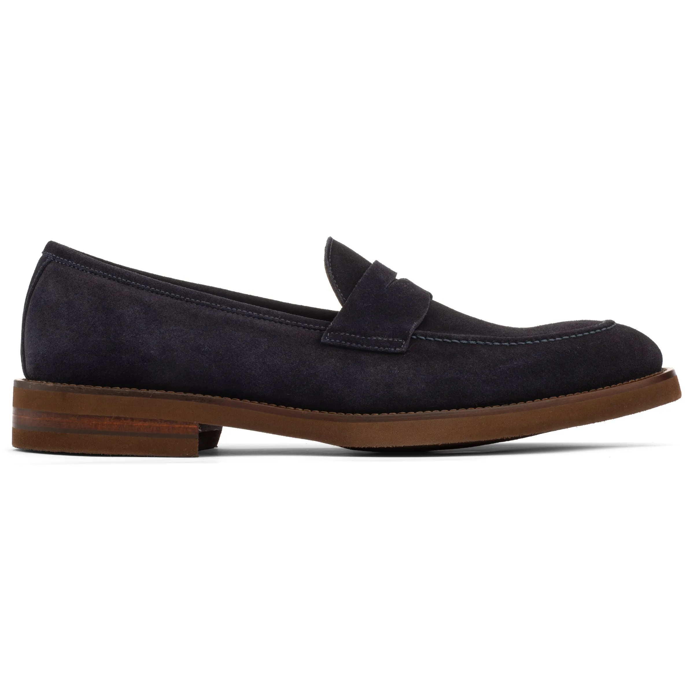 Brady Navy Suede Penny Loafer