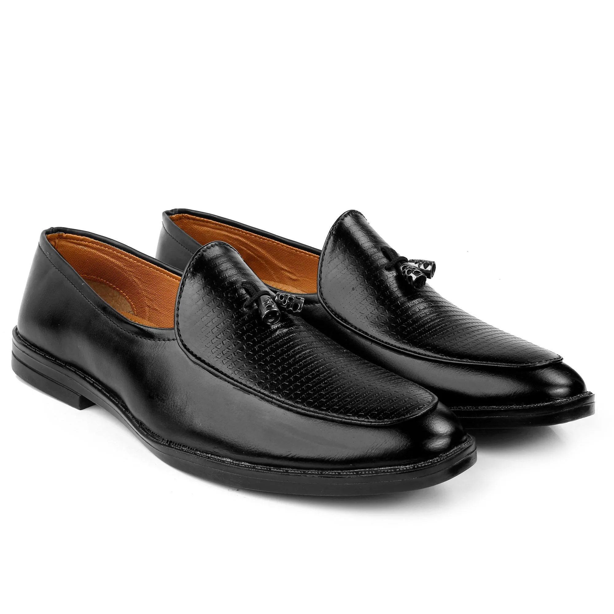 Bxxy's Faux Leather Partywear Slip-ons for Men