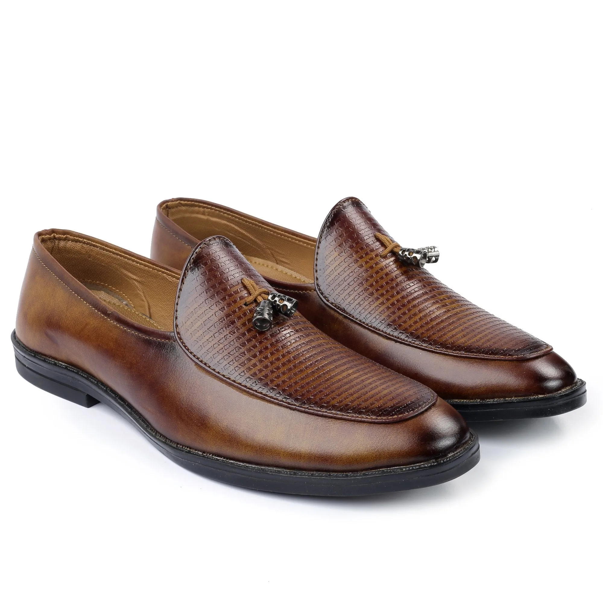 Bxxy's Faux Leather Partywear Slip-ons for Men