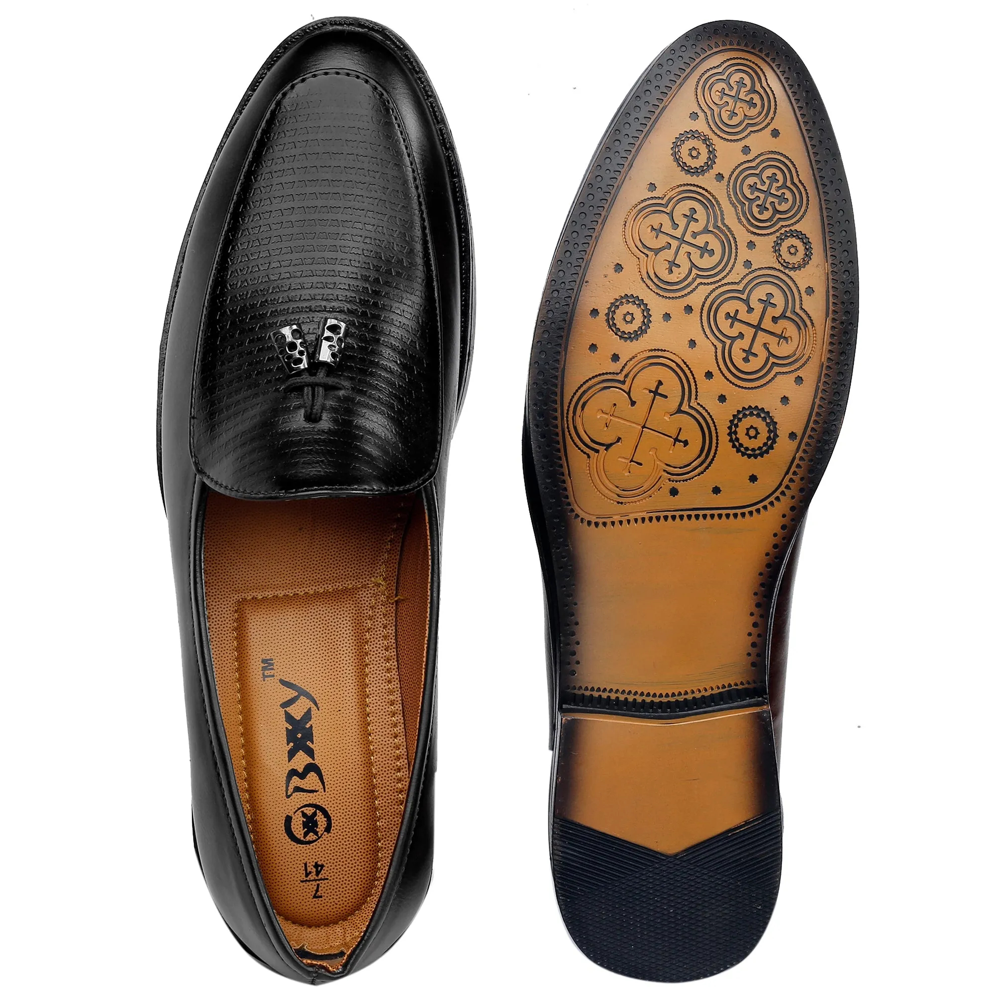 Bxxy's Faux Leather Partywear Slip-ons for Men