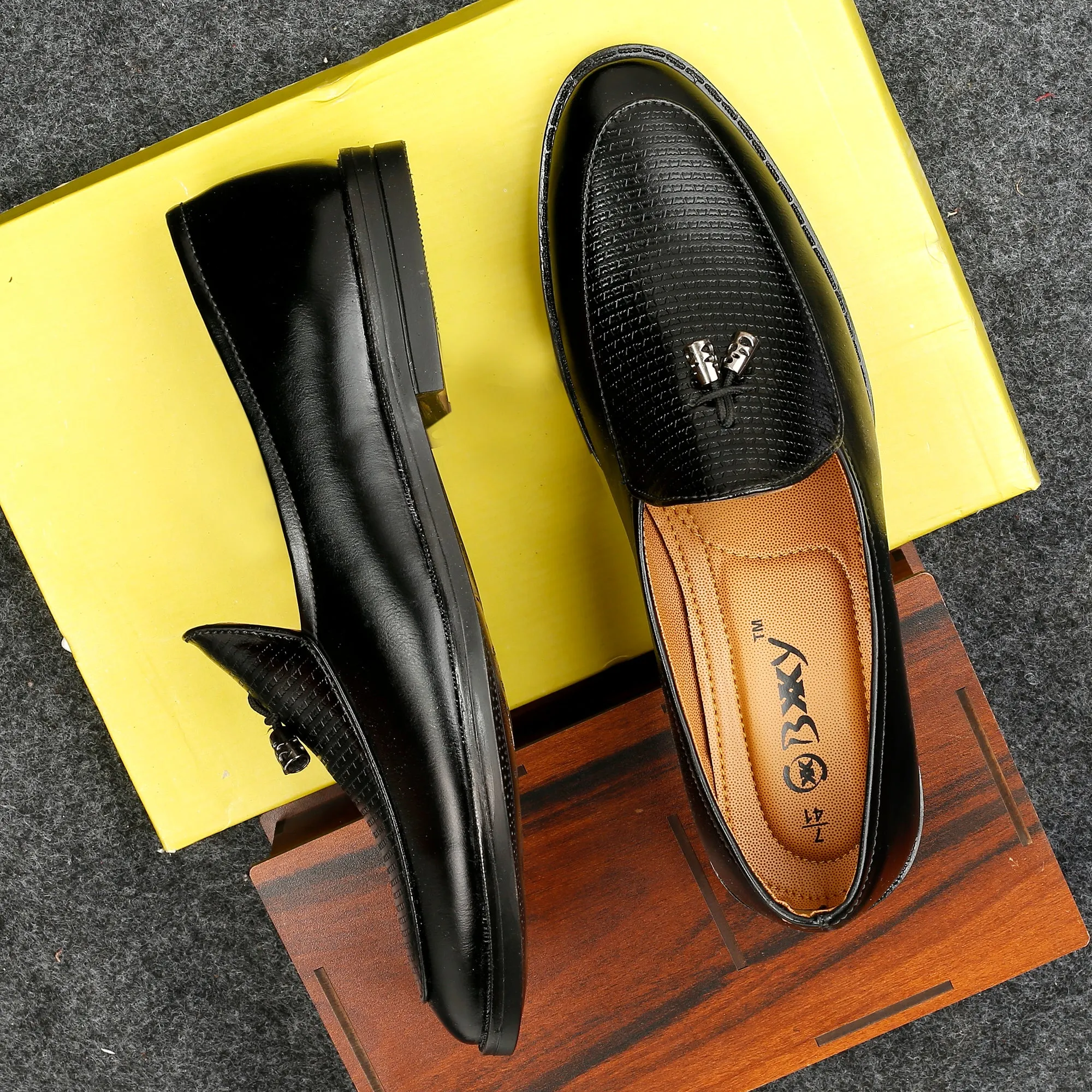 Bxxy's Faux Leather Partywear Slip-ons for Men