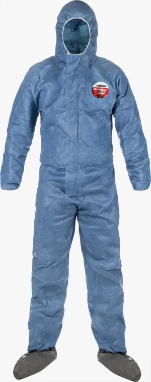 Coveralls - Lakeland MicroMax® VP Coverall – Hood, Attached Boots with Elastic Wrist, MVP414