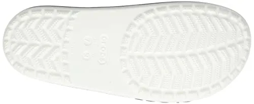 Crocs Unisex Bayaband Slides | Slide Sandals, White/Navy, 4 Men/6 Women