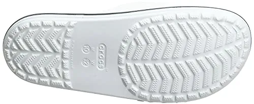 Crocs Unisex Bayaband Slides | Slide Sandals, White/Navy, 4 Men/6 Women