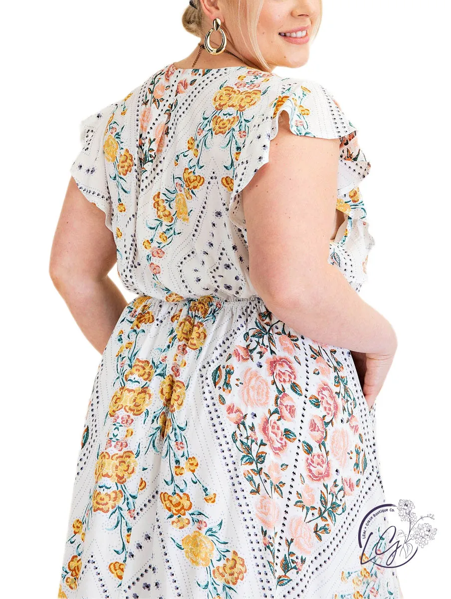 Curvy Charming Blossoms Dress