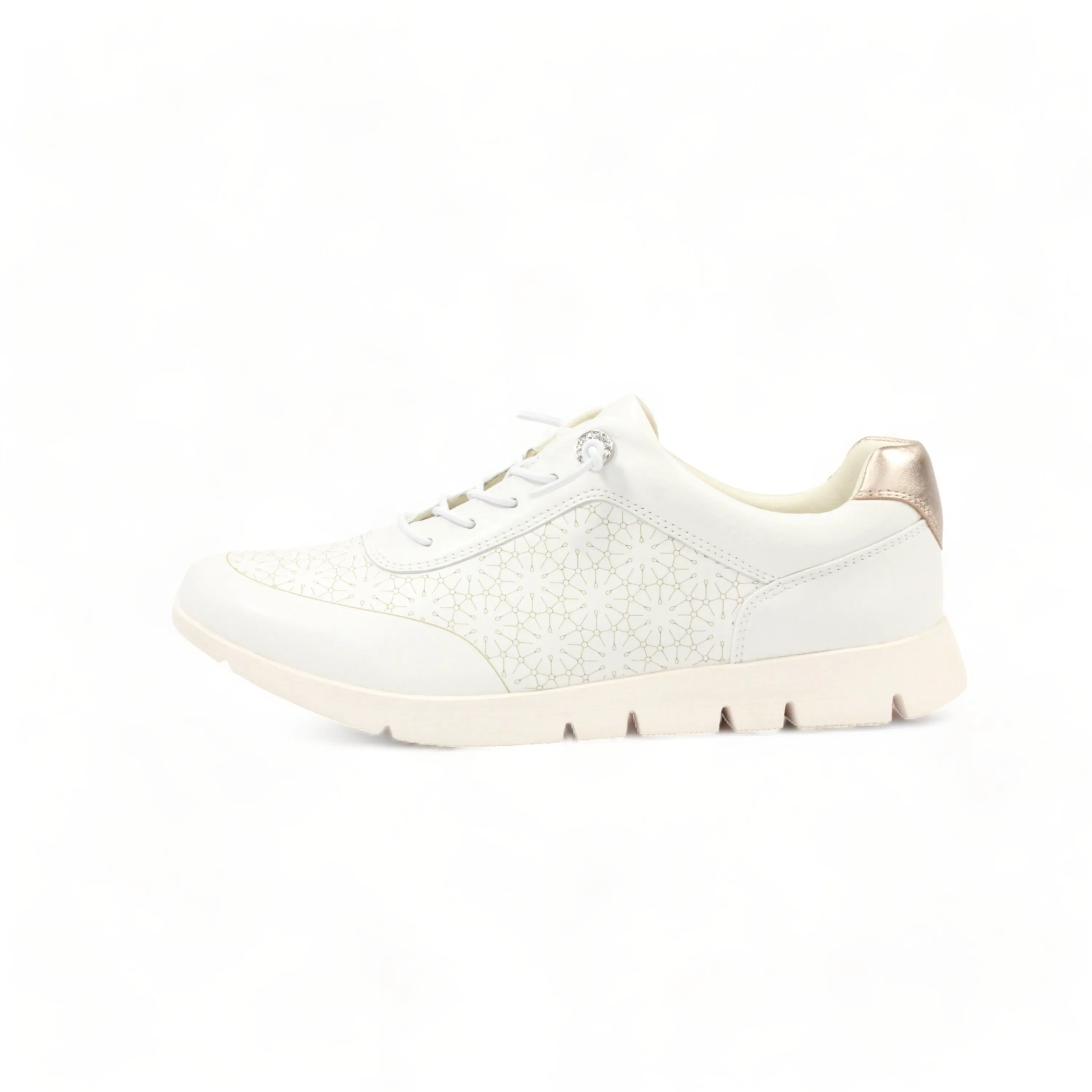 Cute sheep leather sneakers with laser-cut work and Swarovski decorations  #FJ126