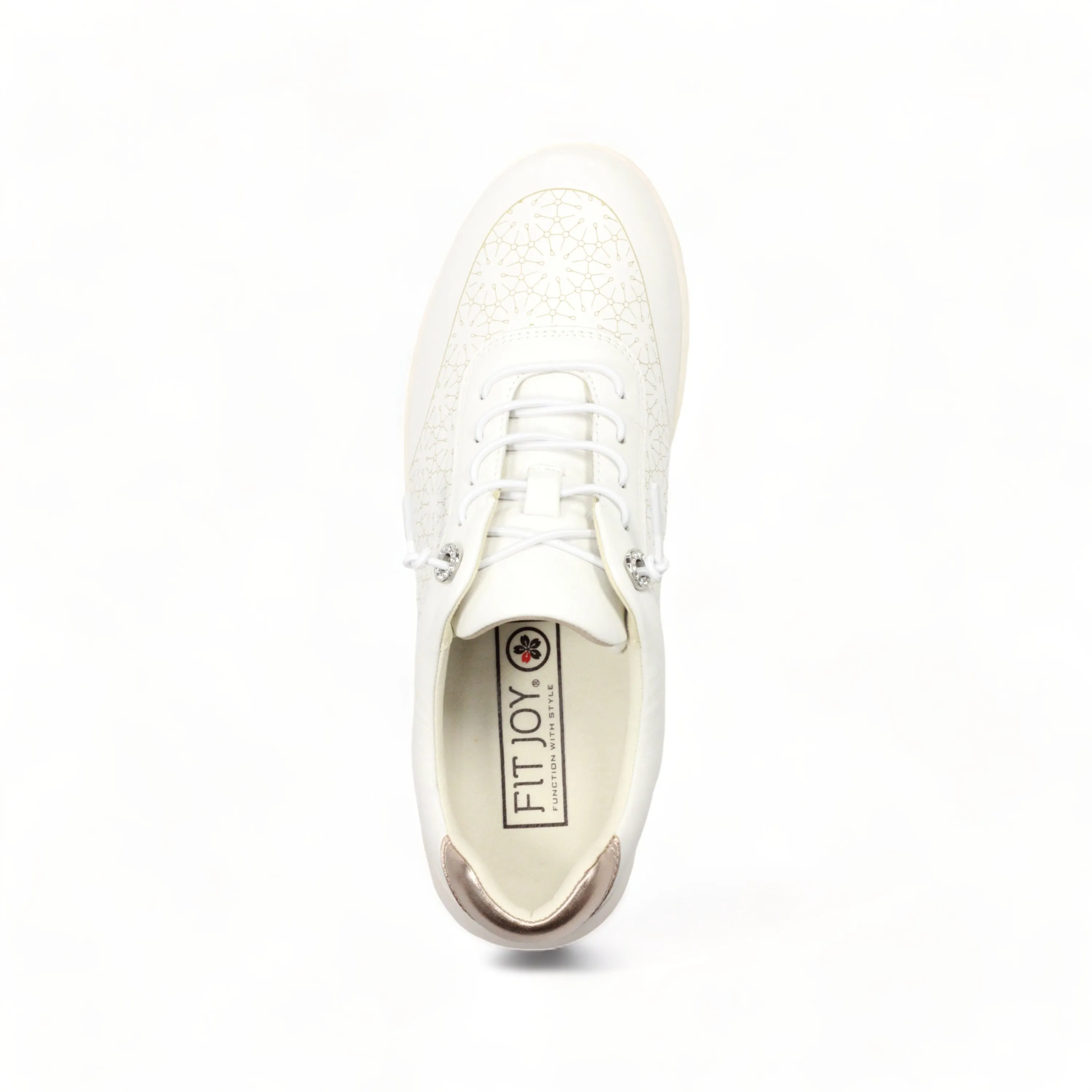 Cute sheep leather sneakers with laser-cut work and Swarovski decorations  #FJ126