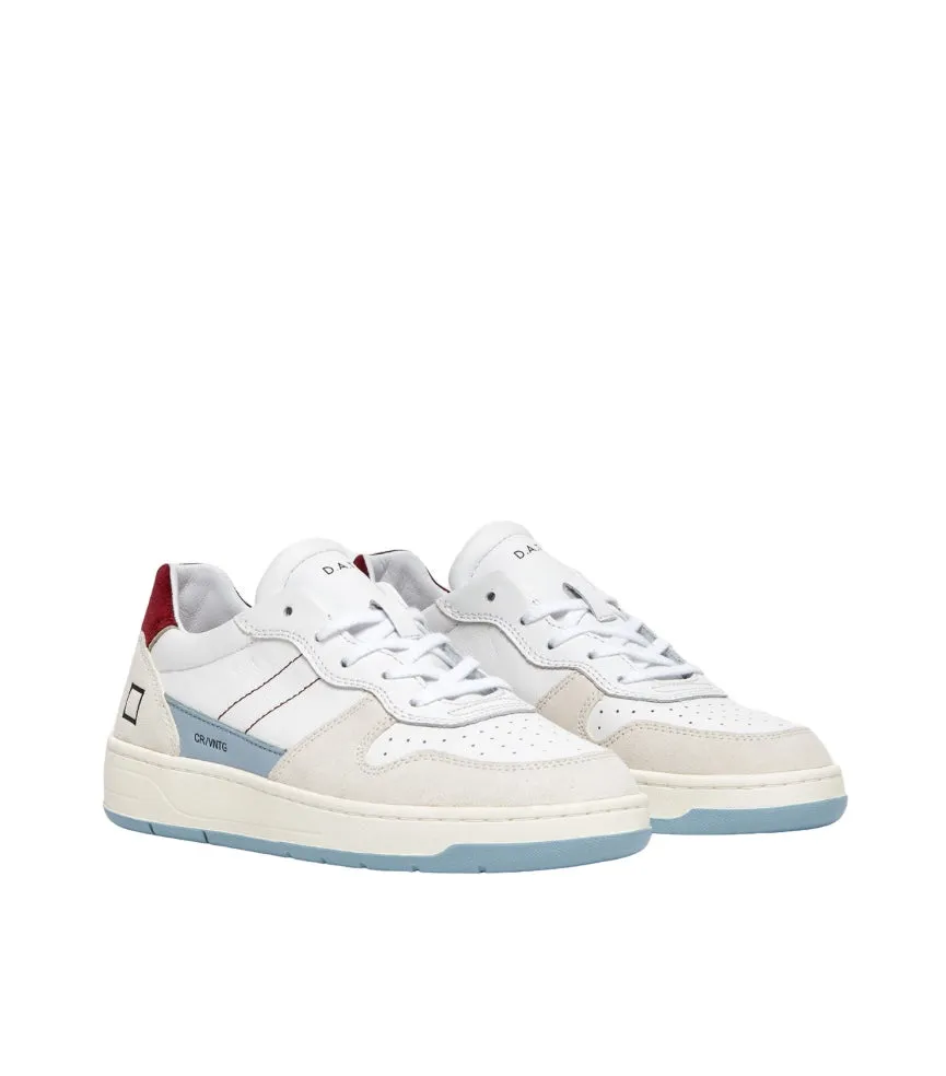 DATE Court 2.0 Vintage Calf White-Bordeaux Trainers