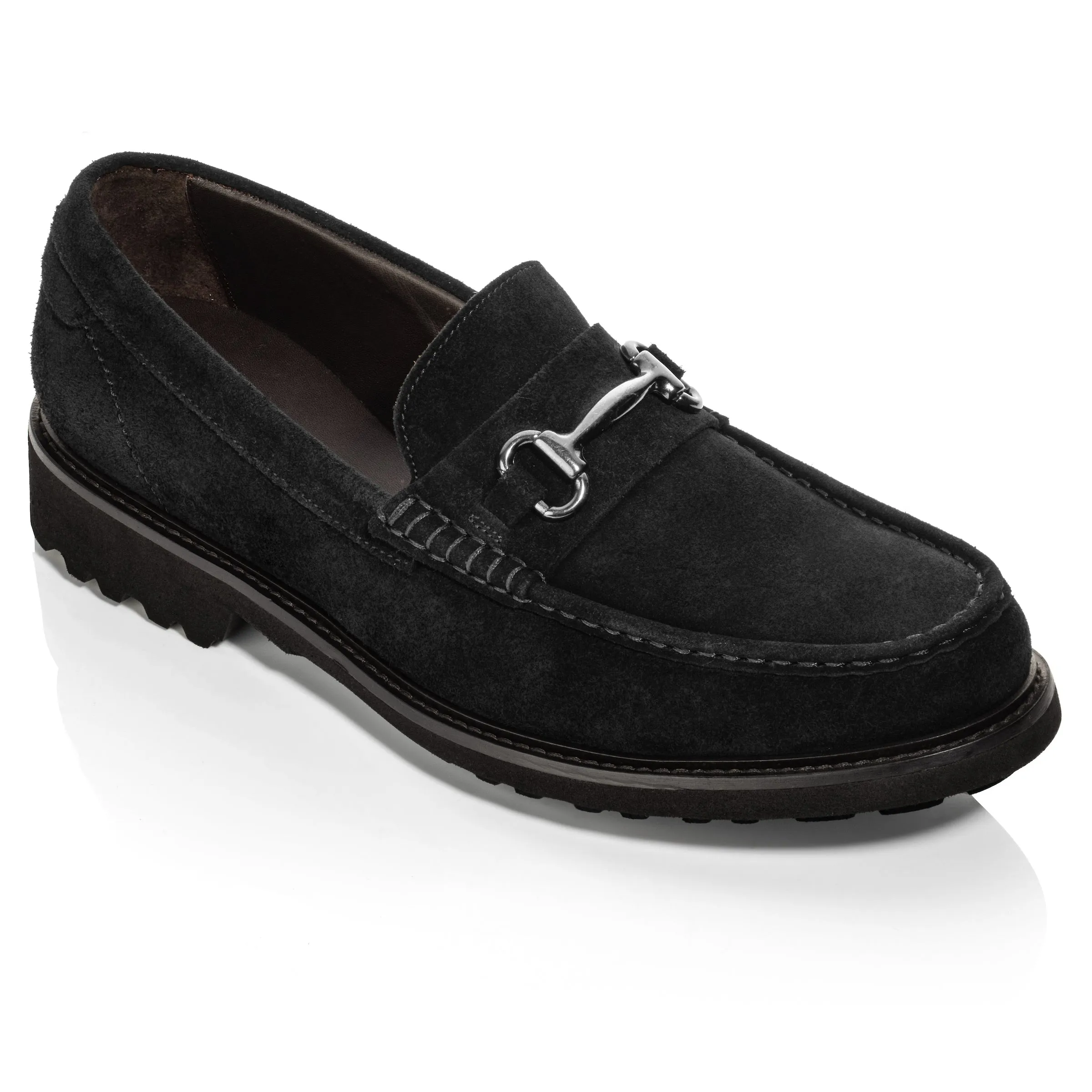 Dennen Black Suede Bit Loafer