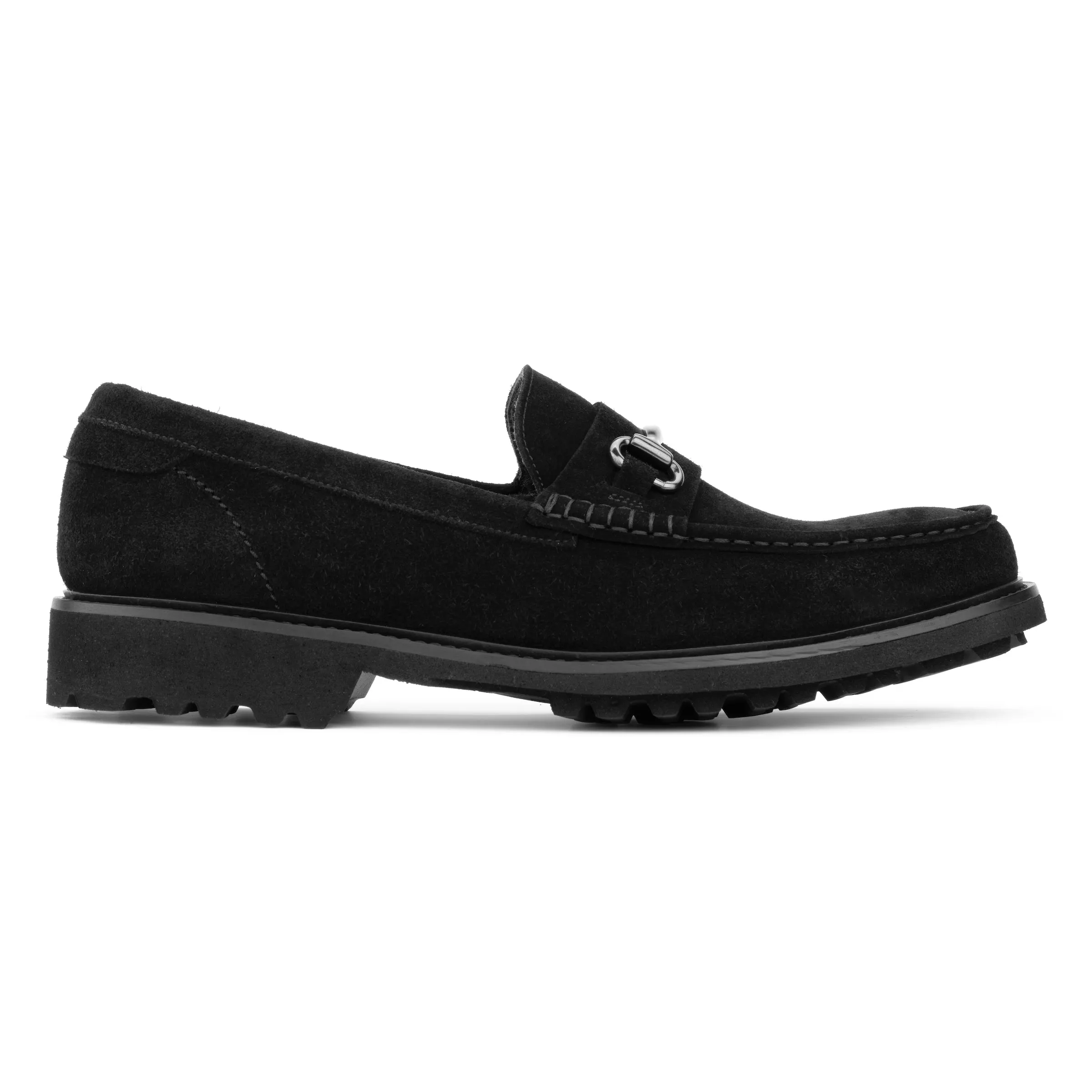 Dennen Black Suede Bit Loafer