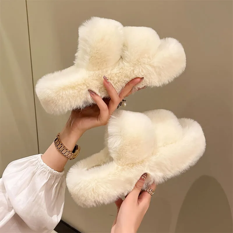 Ella Faux Fur Women's Slides Sandals - Buy 1 Get 1 Free