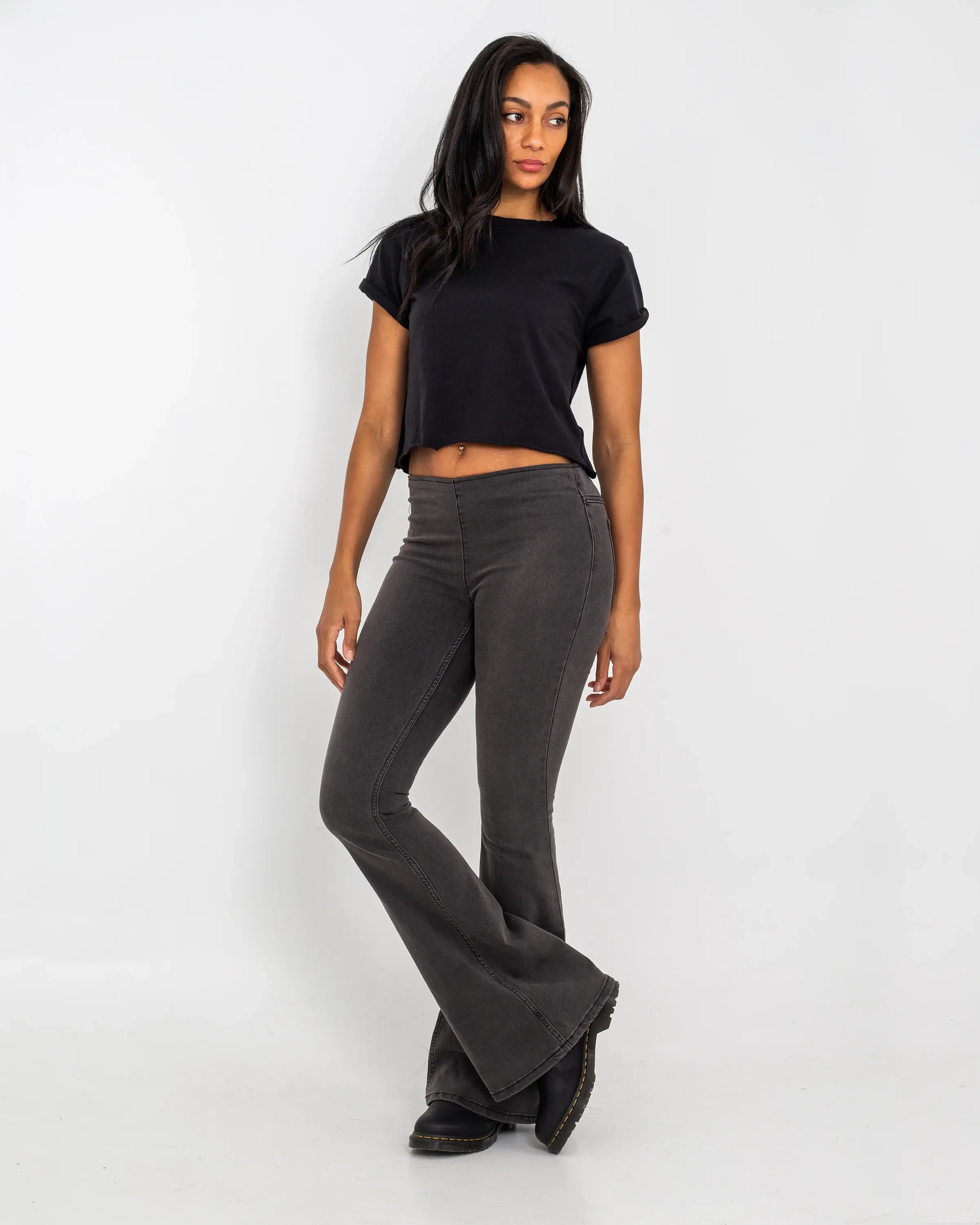 Flare Penny Jeans in Black