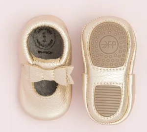 Freshly Picked Platinum Bow Flat Mini Sole