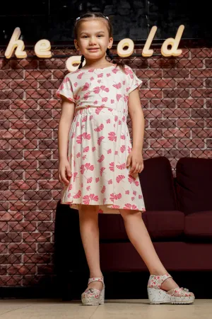 Girls Party Dress Knee Length Fancy Fork