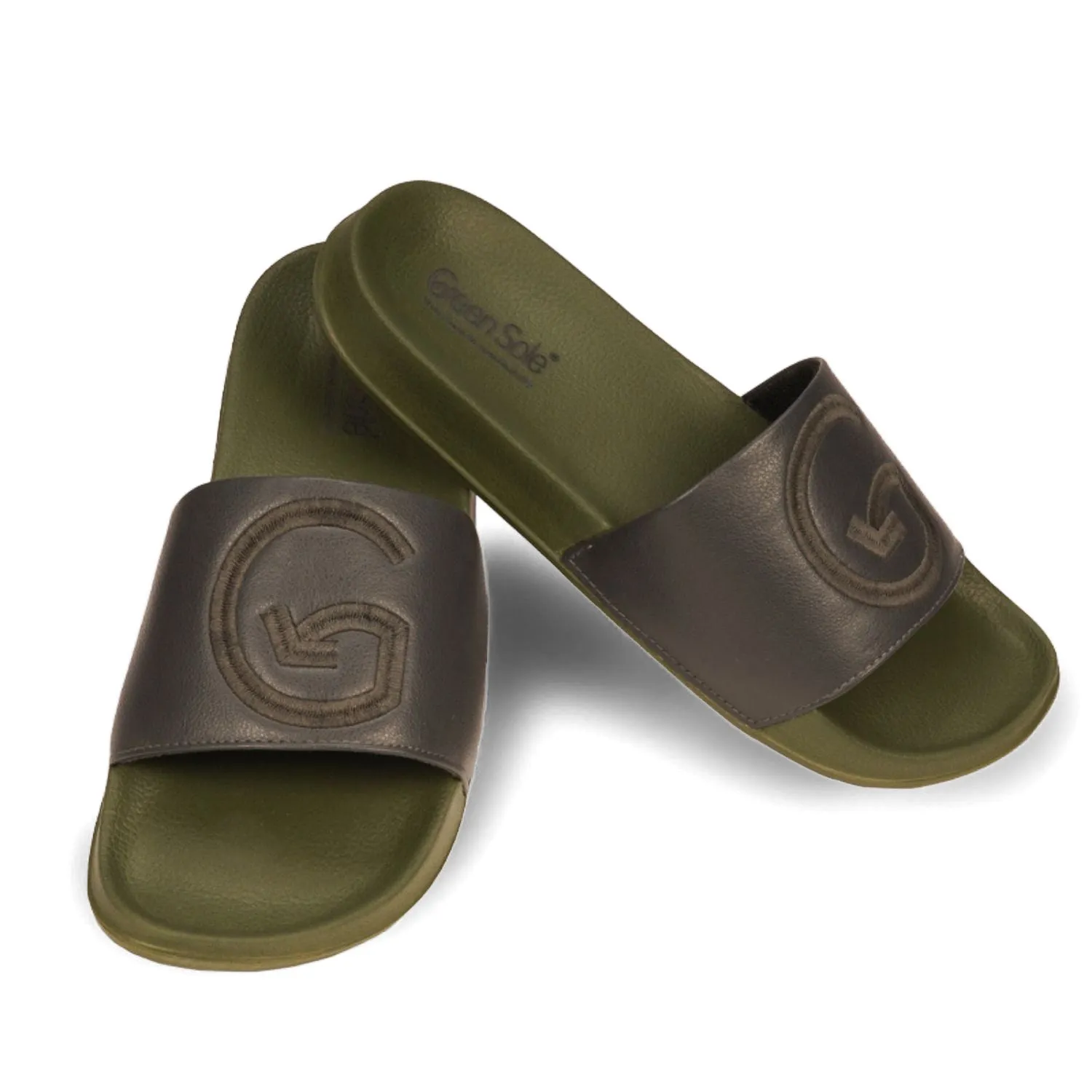 GREENSOLE SLIDER NATURAL GREEN MENS SLIDER - OLIVE