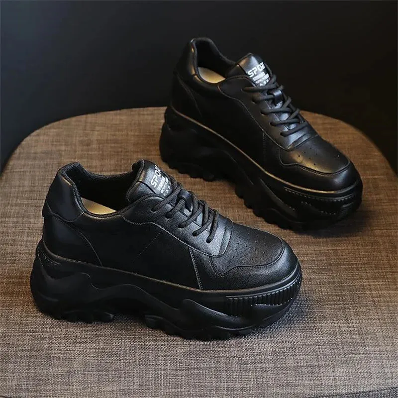 Joskaa 2024 New Black Platform Sneakers New