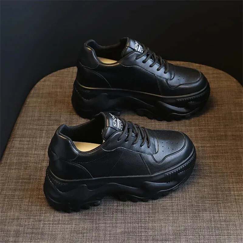 Joskaa 2024 New Black Platform Sneakers New