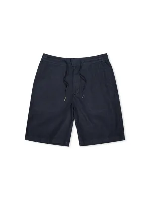 Linen Cotton Mix Short Navy