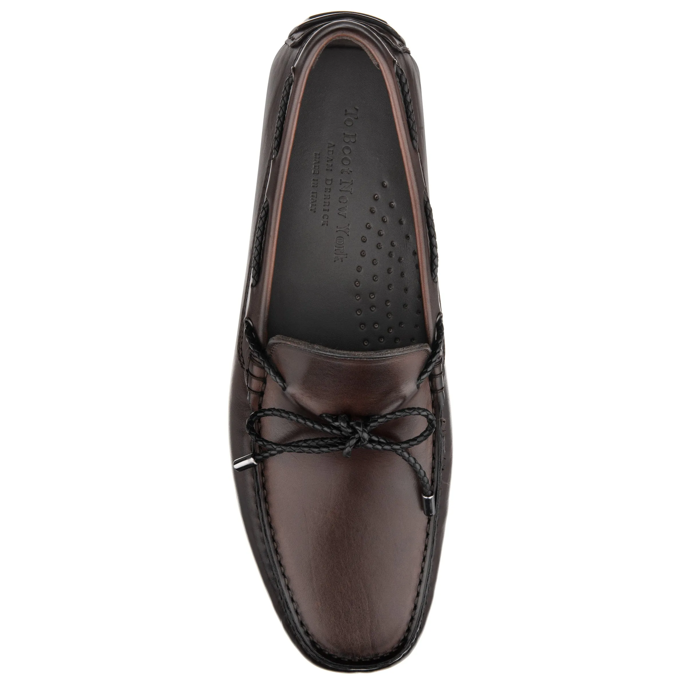 Lucio Brown Burnished Calf Driving Shoe