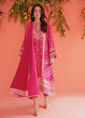 Mayna Festive Luxe Pret 23 - Asha Magenta Shirt And Dupatta