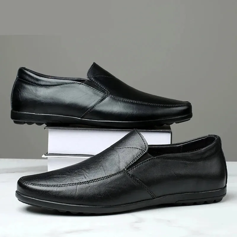 Men Loafers Soft Moccasins High Quality Autumn Winter Microfiber Leather Shoes Men Warm Flats Driving Shoes Size 37-45