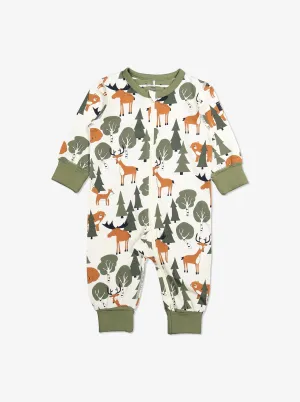 Moose Print Friends Kids Sleepsuit