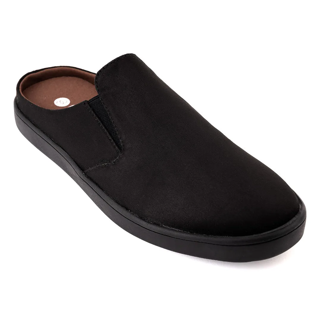 Nest Mules Vegan Suede Black Men Slip-ons