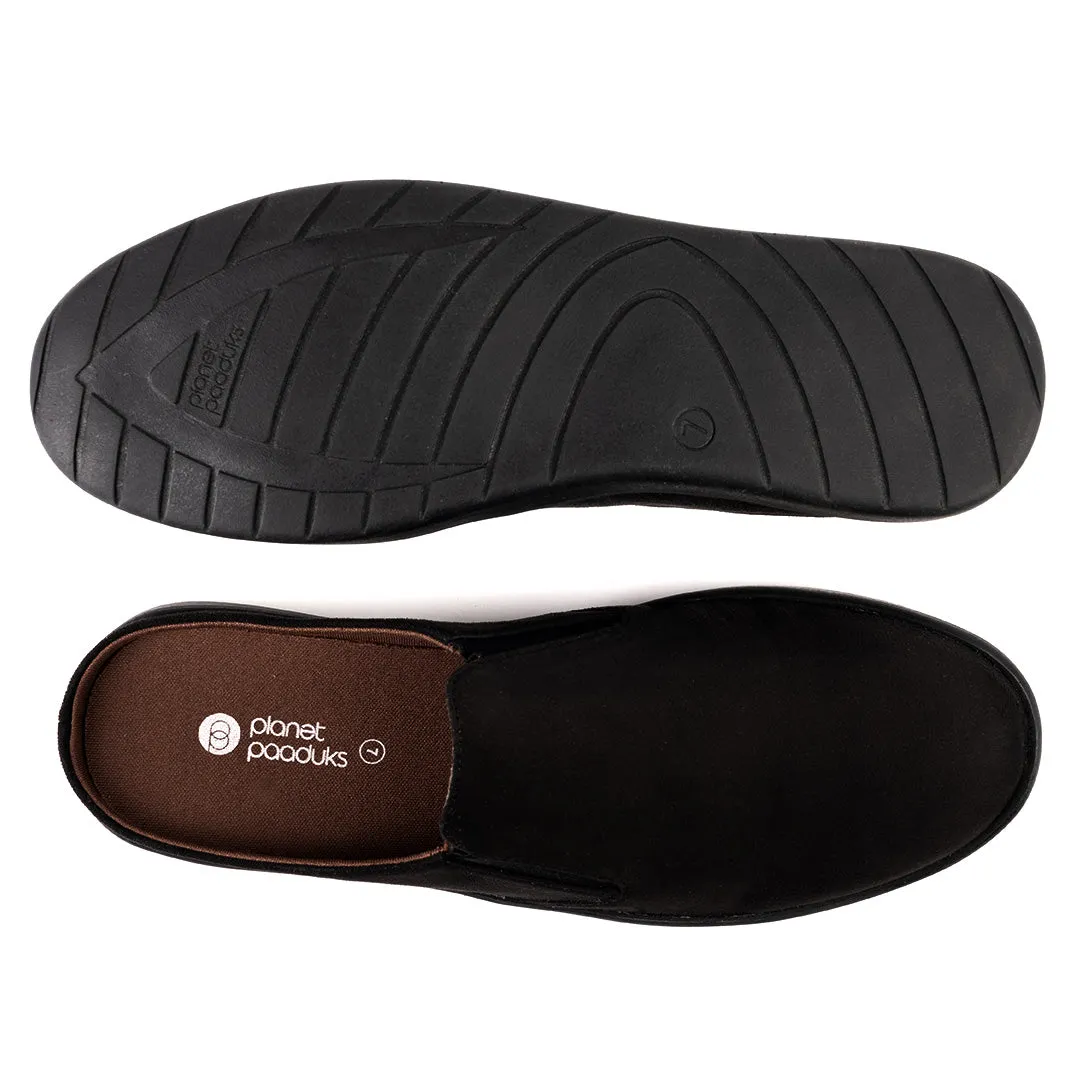 Nest Mules Vegan Suede Black Men Slip-ons