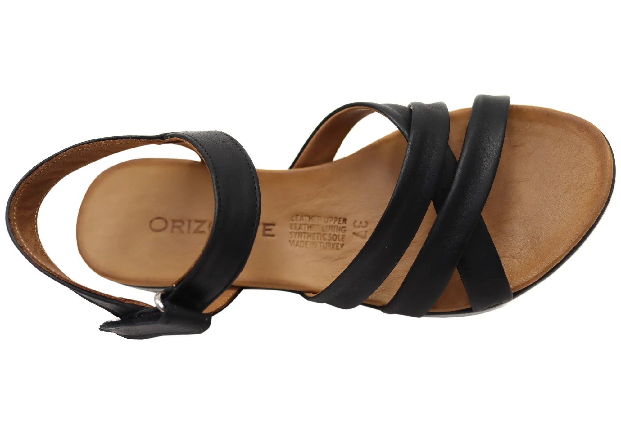 Orizonte Sangria Womens Comfortable European Leather Sandals