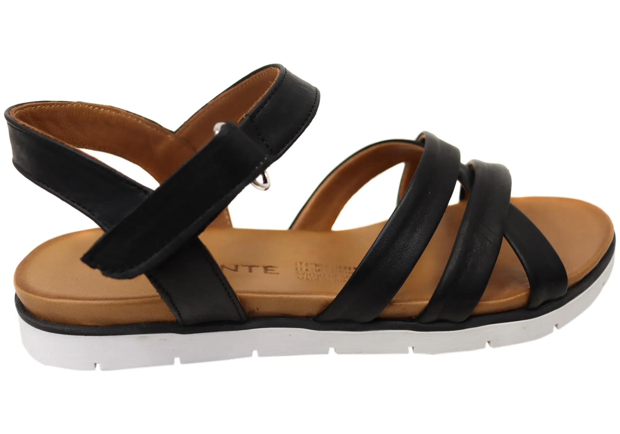 Orizonte Sangria Womens Comfortable European Leather Sandals