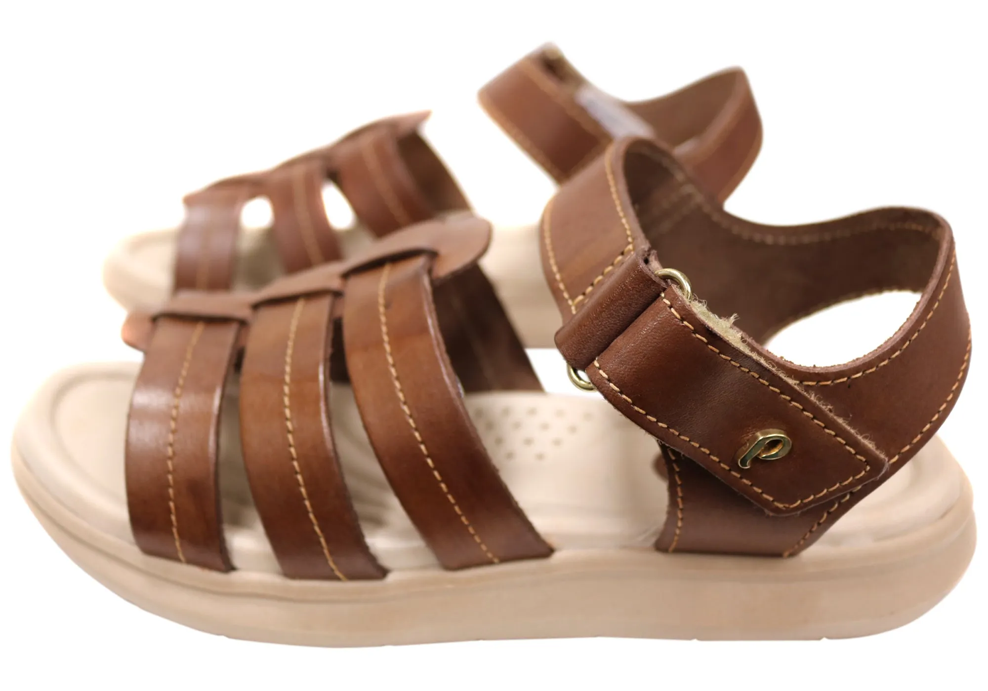 Pegada Pina Womens Comfortable Leather Sandals Made In Brazil