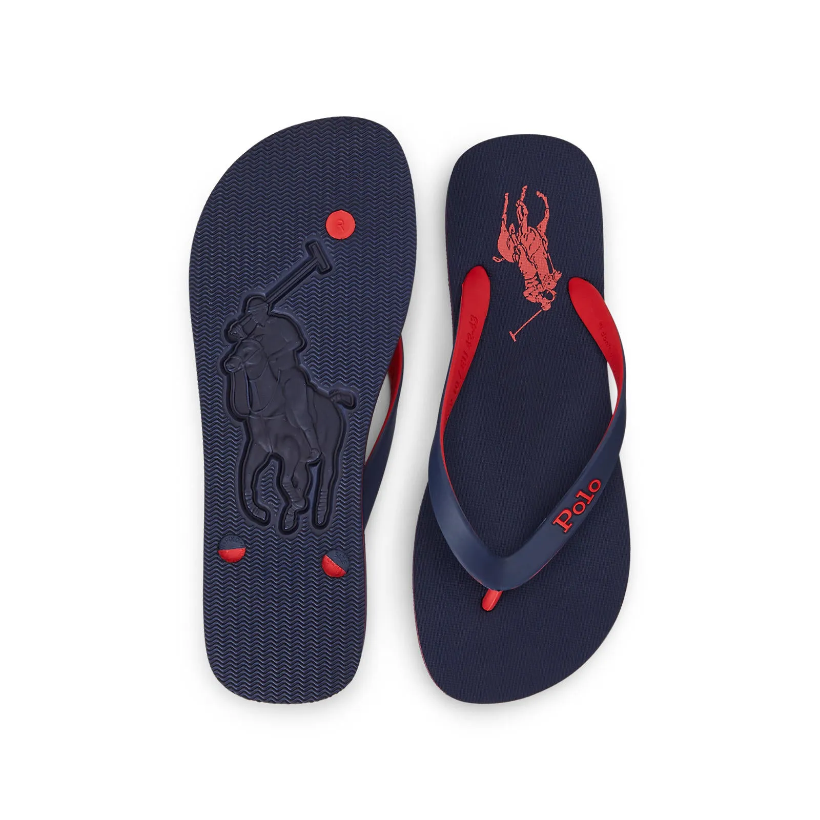 Polo Ralph Lauren - Bolt Flip Flops/Thongs - Navy and Red