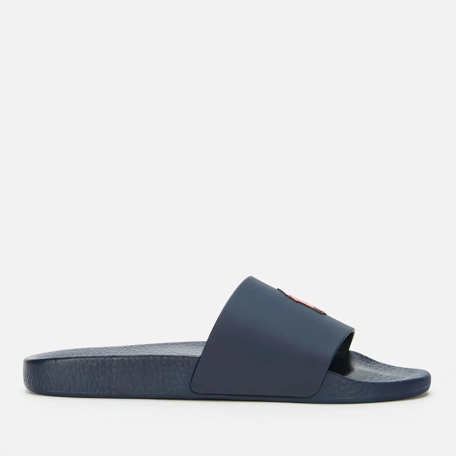 Polo Slide Sandals - Navy with Red Polo Pony