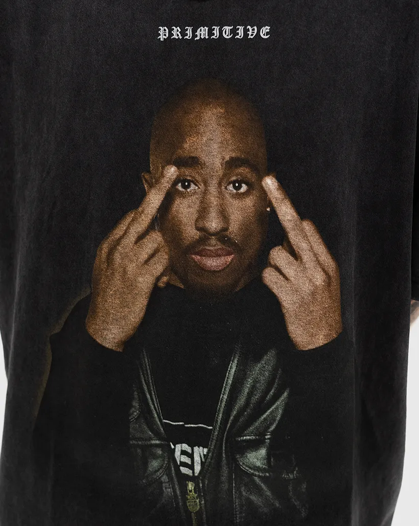 Primitive x Tupac Icon Heavyweight Shirt - Vintage Black