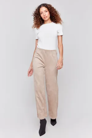 Pull-On Faux Suede Flare Pant