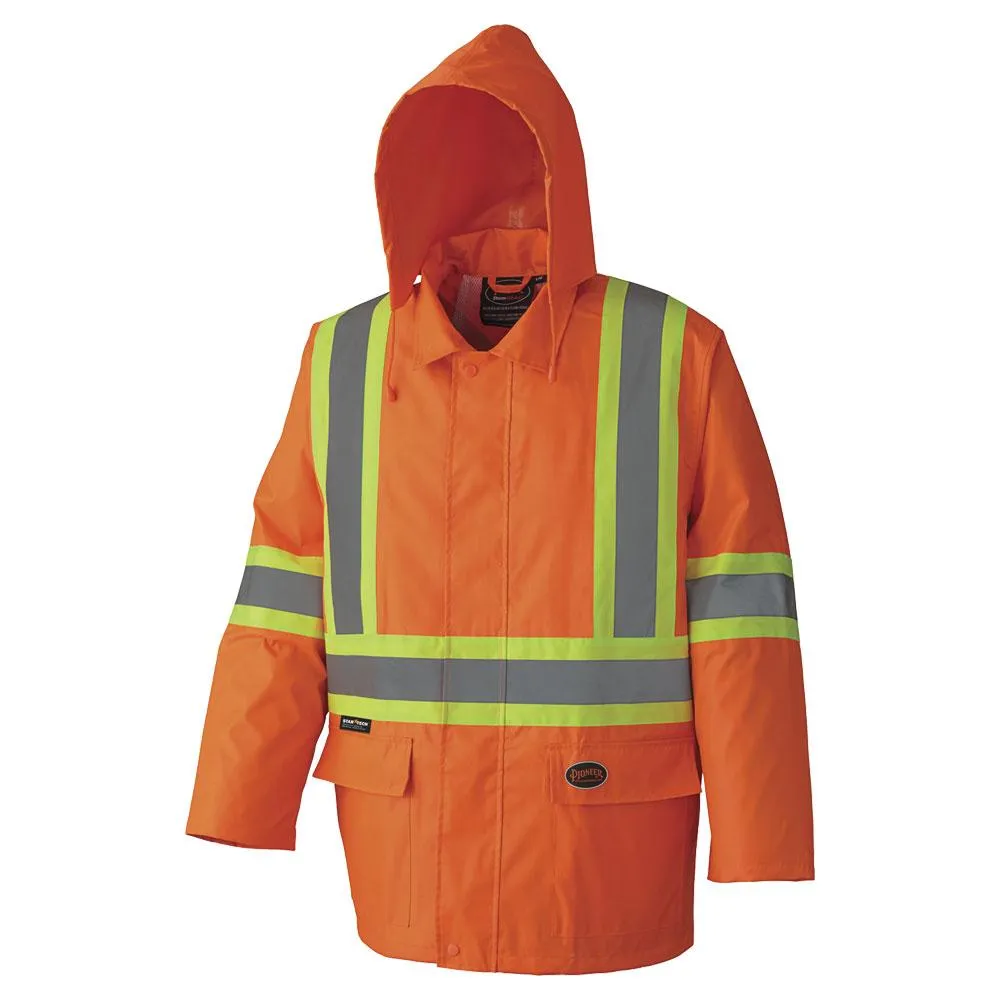 Rain Suit - Pioneer Hi-Viz 210D Oxford Poly/PVC Waterproof Suit, 5608 / 5609