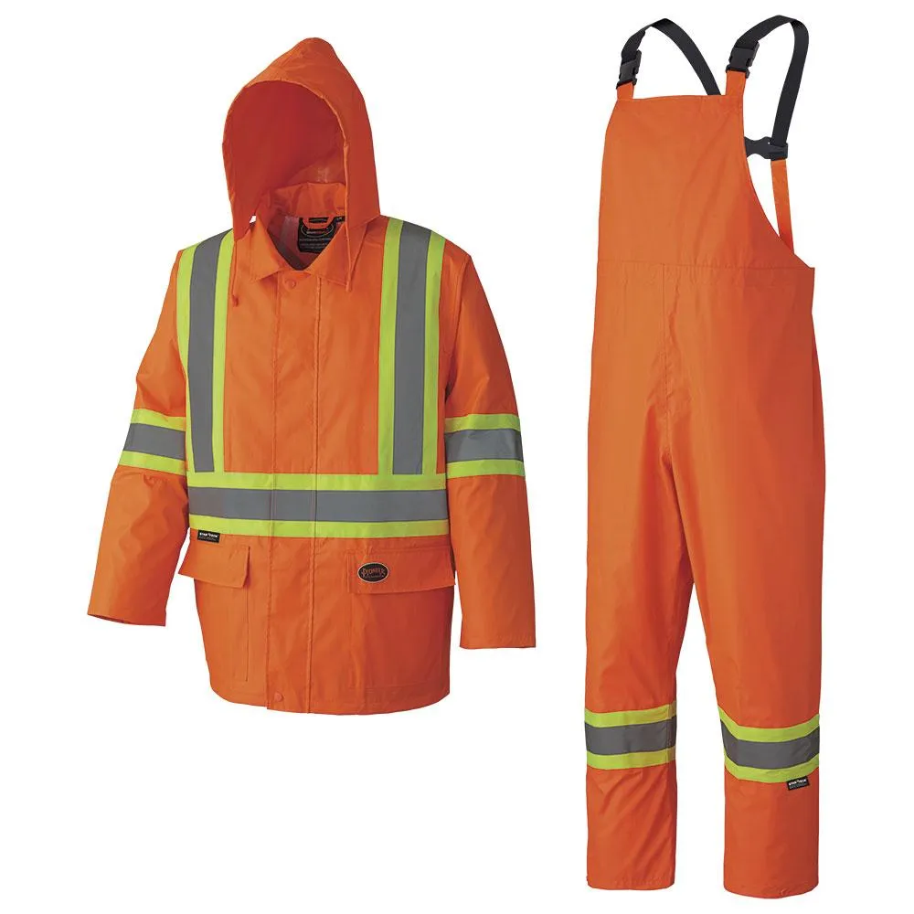 Rain Suit - Pioneer Hi-Viz 210D Oxford Poly/PVC Waterproof Suit, 5608 / 5609