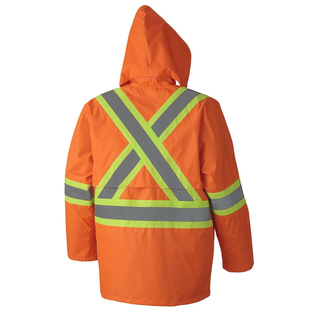 Rain Suit - Pioneer Hi-Viz 210D Oxford Poly/PVC Waterproof Suit, 5608 / 5609