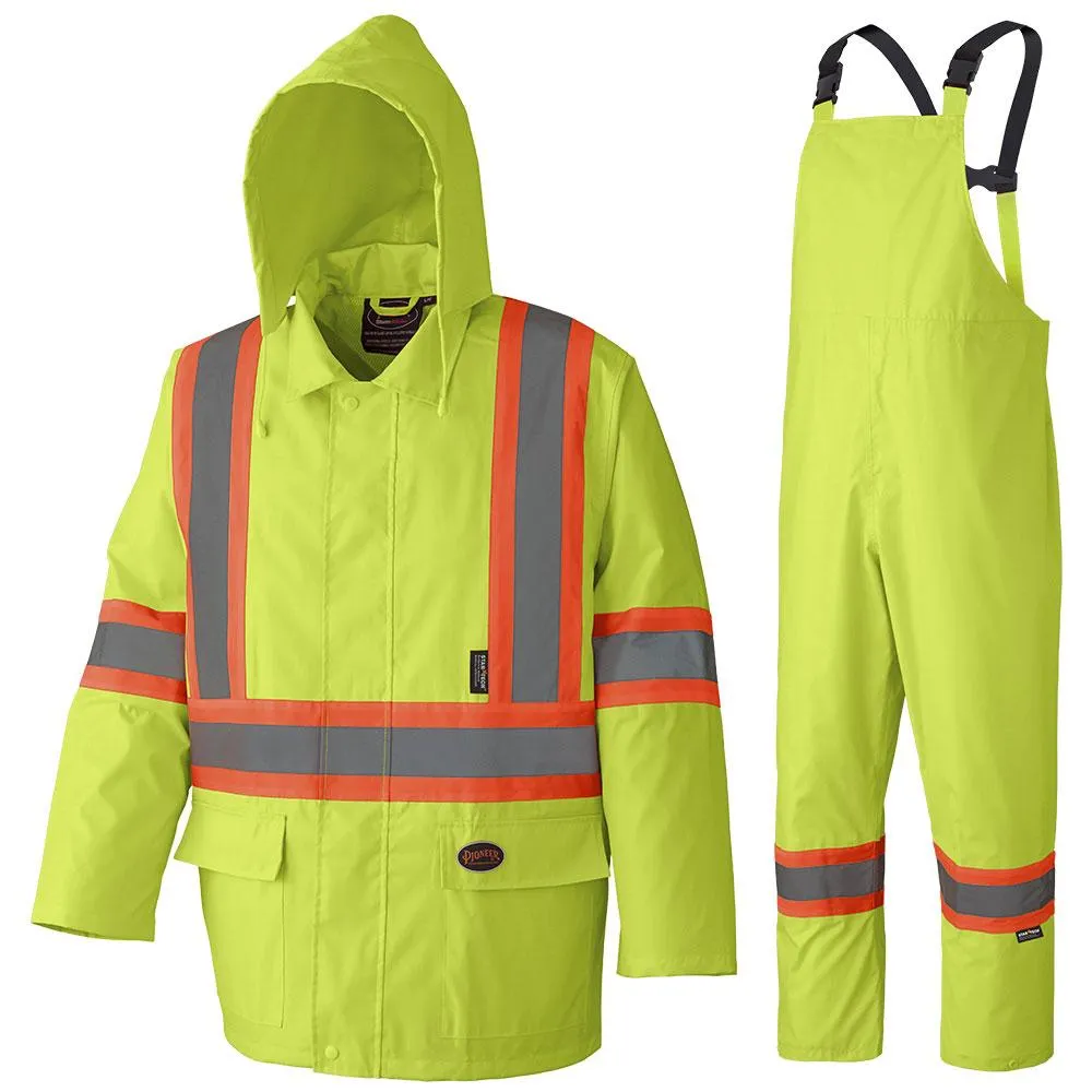 Rain Suit - Pioneer Hi-Viz 210D Oxford Poly/PVC Waterproof Suit, 5608 / 5609