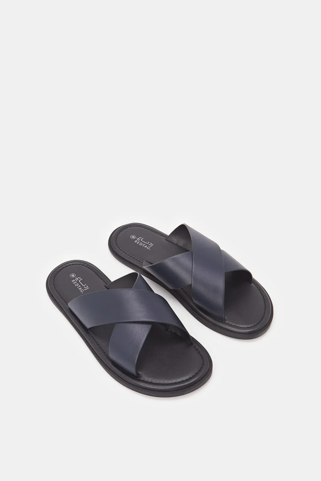 Senior Boys Navy Criss Cross Sandals