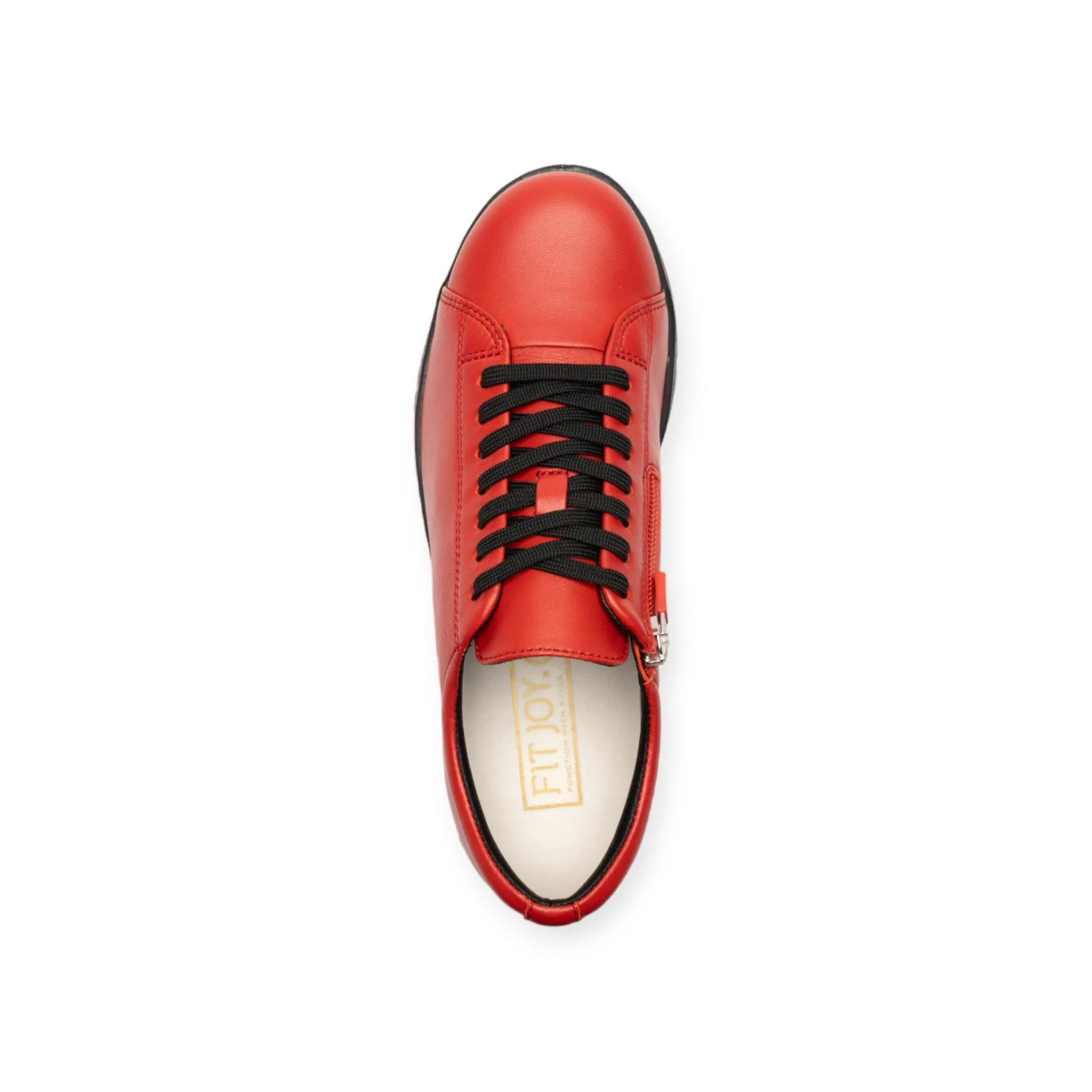 Sheepskin basic design lace-up sneakers with zipper  #FJ081