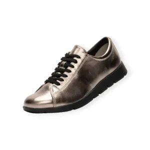 Sheepskin basic design lace-up sneakers with zipper  #FJ081