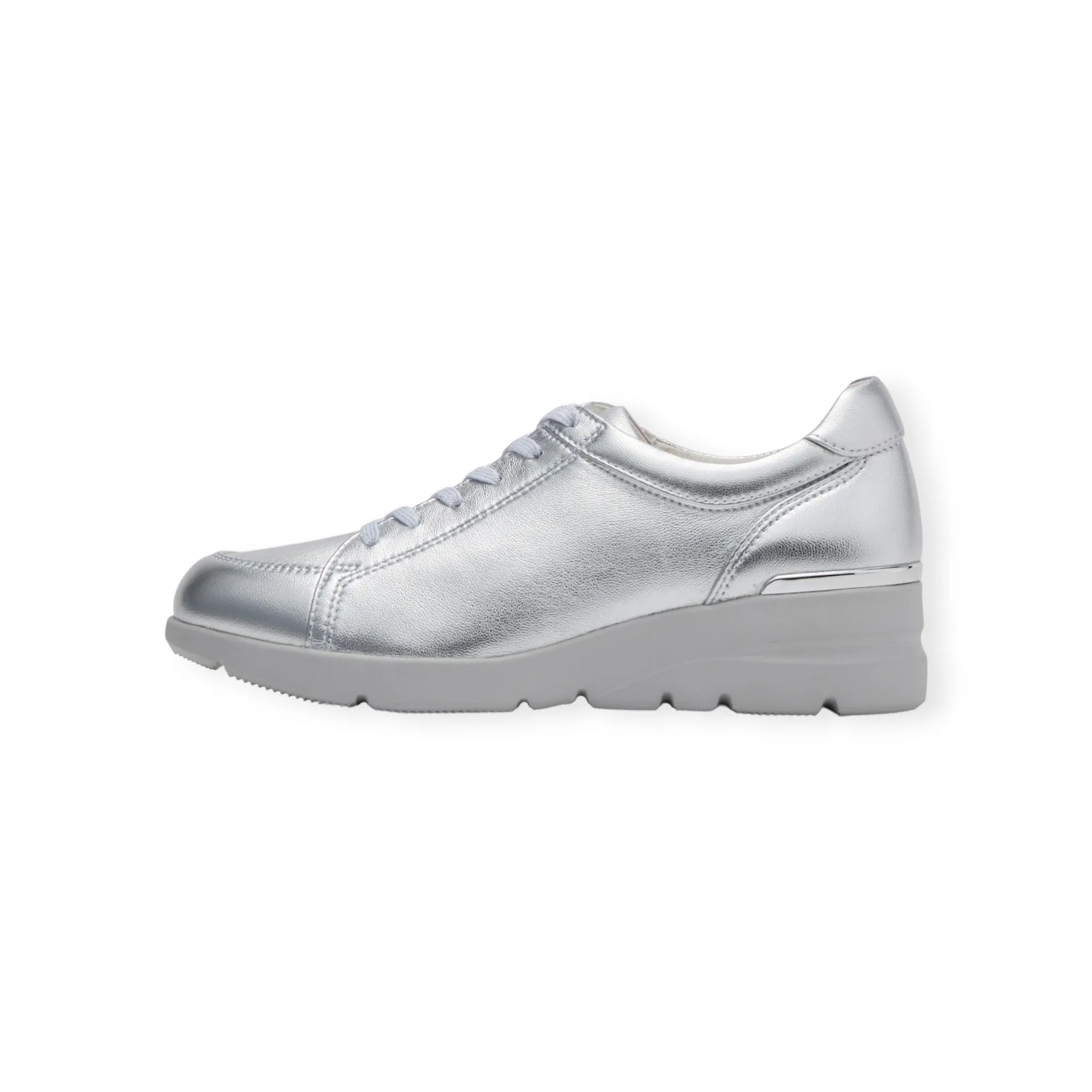 Sheepskin lace-up sneakers with zipper #FJ033