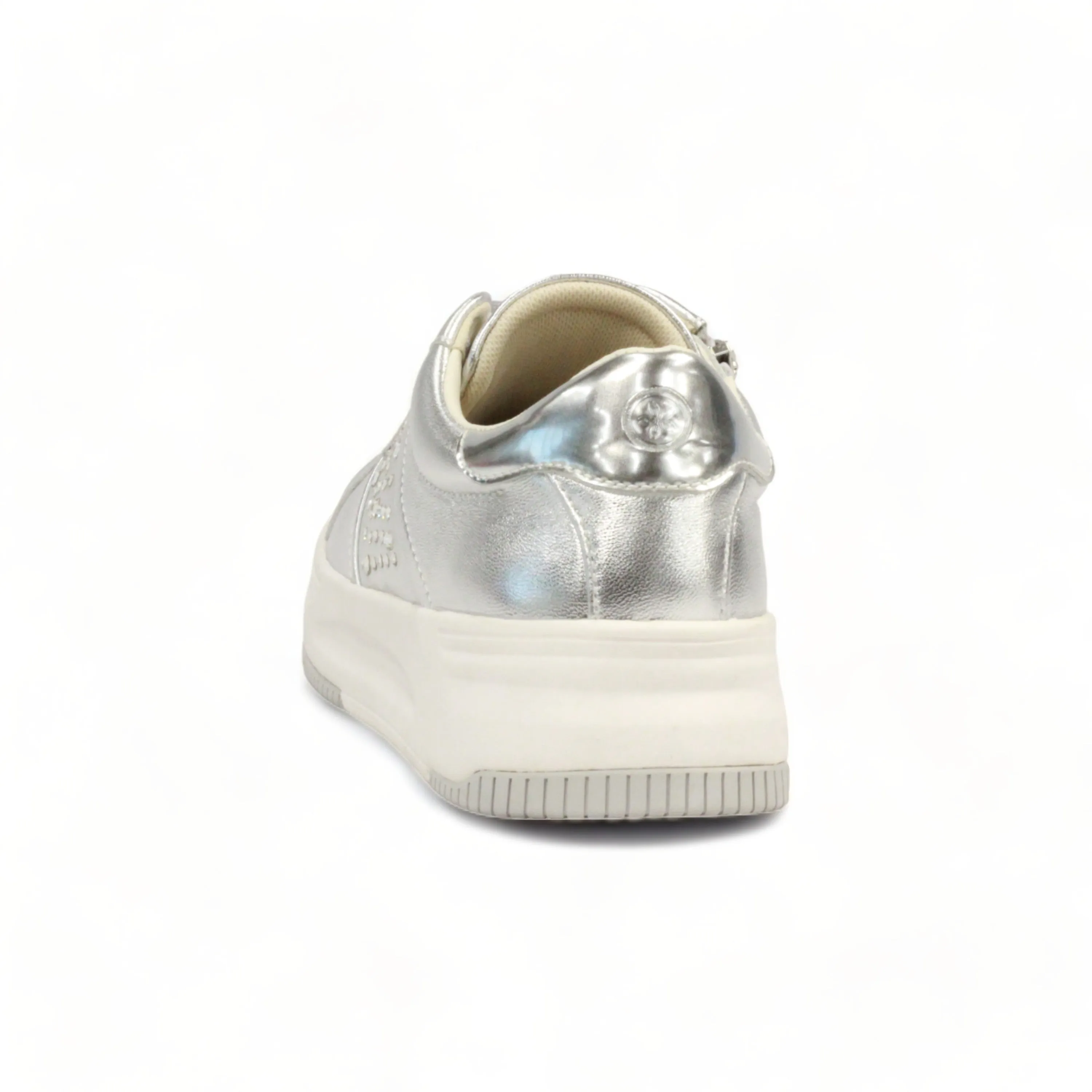 Sporty and elegant court sneakers decorated with Swarovski crystals #FJ124